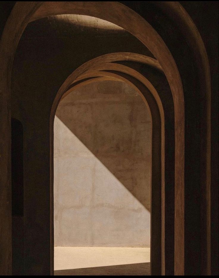 Arched entrance in warm light